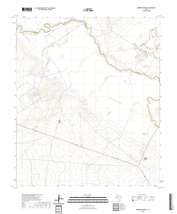 Anderson Ranch, TX — USGS 7.5-minute topo (2022)