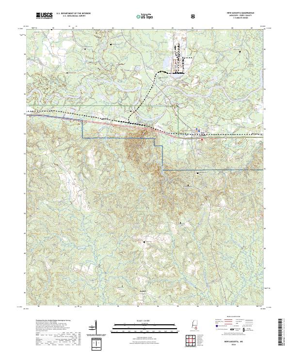 New Augusta, MS — USGS 7.5-minute topo (2024)