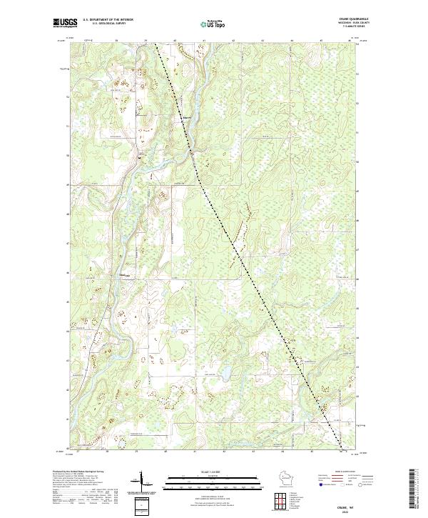 Crane, WI — USGS 7.5-minute topo (2022)