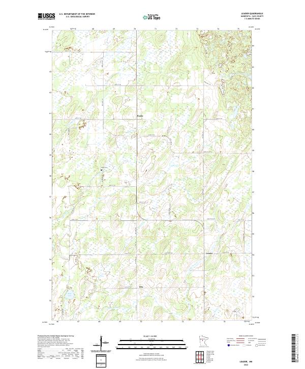 Leader, MN — USGS 7.5-minute topo (2022)