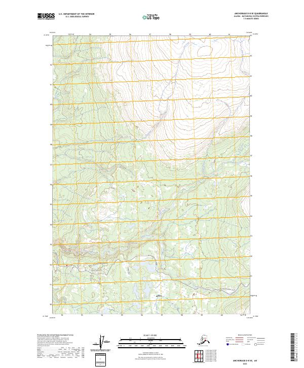 Anchorage D-8 SE, AK — USGS 7.5-minute topo (2023)