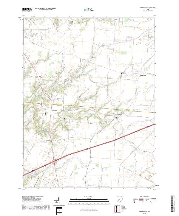 Port William, OH — USGS 7.5-minute topo (2023)
