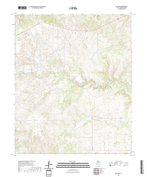 Mac Bain, TX — USGS 7.5-minute topo (2022)