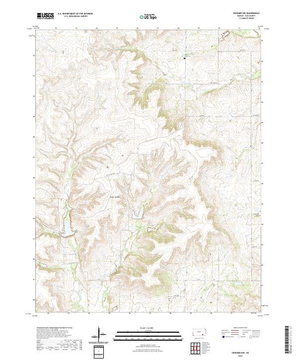 Howard NW, KS — USGS 7.5-minute topo (2022)