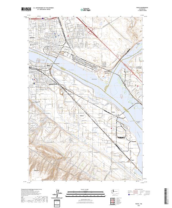 Pasco, WA — USGS 7.5-minute topo (2023)