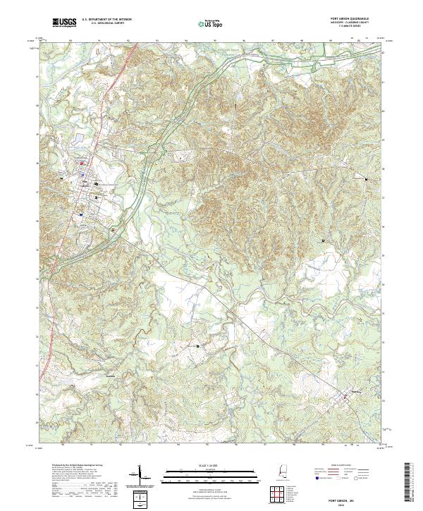 Port Gibson, MS — USGS 7.5-minute topo (2024)