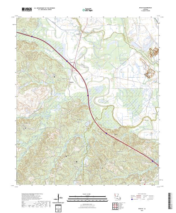 Evelyn, LA — USGS 7.5-minute topo (2024)