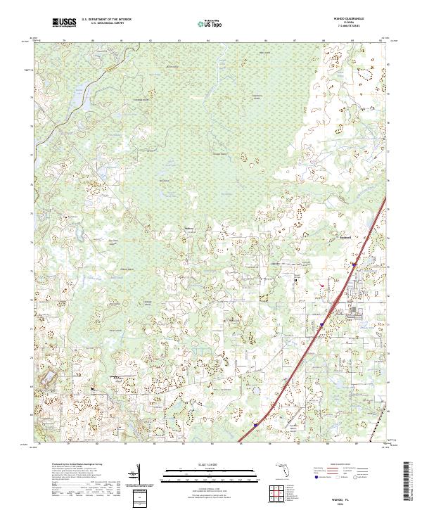 Wahoo, FL — USGS 7.5-minute topo (2024)