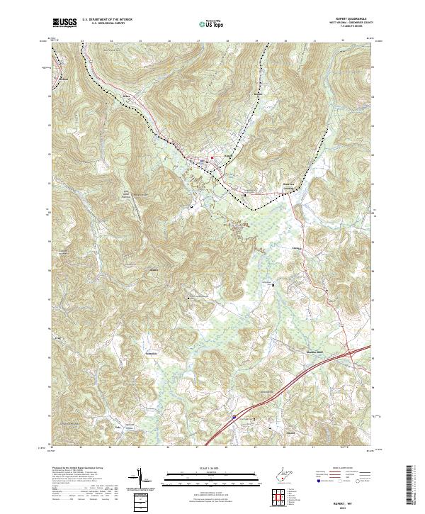 Rupert, WV — USGS 7.5-minute topo (2023)