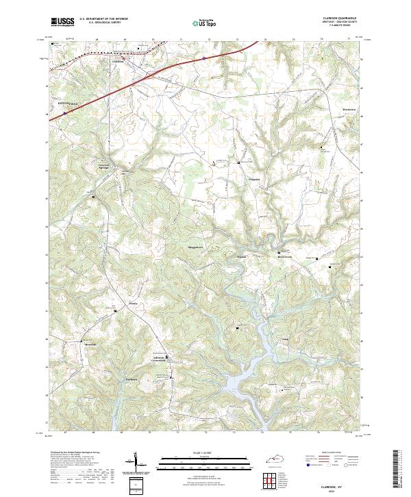 Clarkson, KY — USGS 7.5-minute topo (2022)