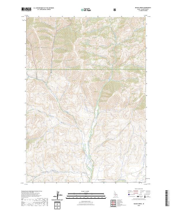 Baugh Creek, ID — USGS 7.5-minute topo (2023)