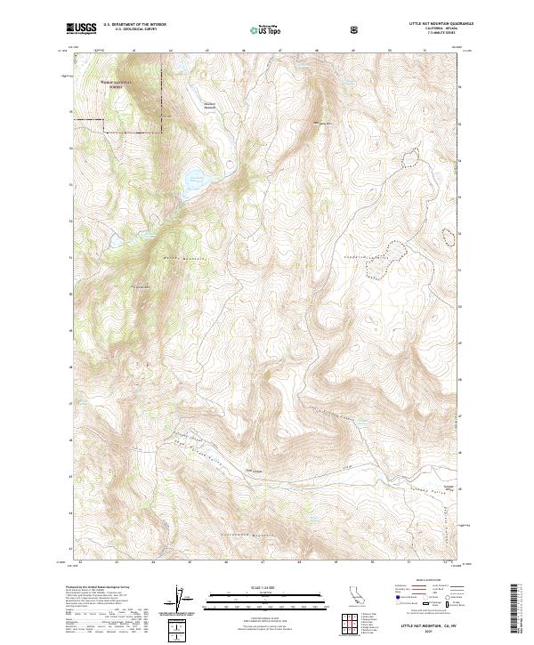 Little Hat Mountain, CA-NV — USGS 7.5-minute topo (2021)