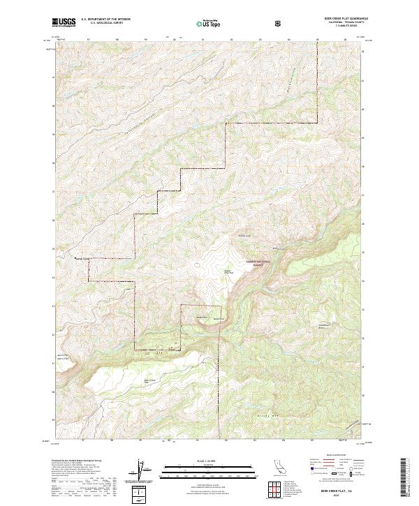 Deer Creek Flat, CA — USGS 7.5-minute topo (2021)