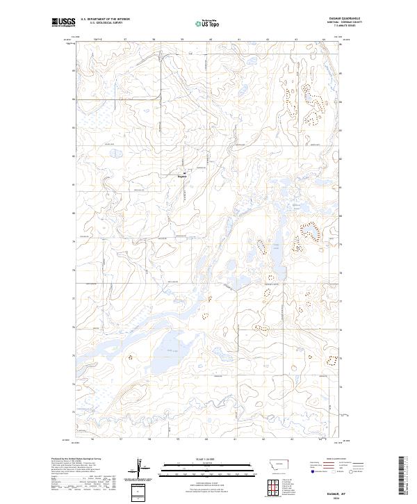 Dagmar, MT — USGS 7.5-minute topo (2024)