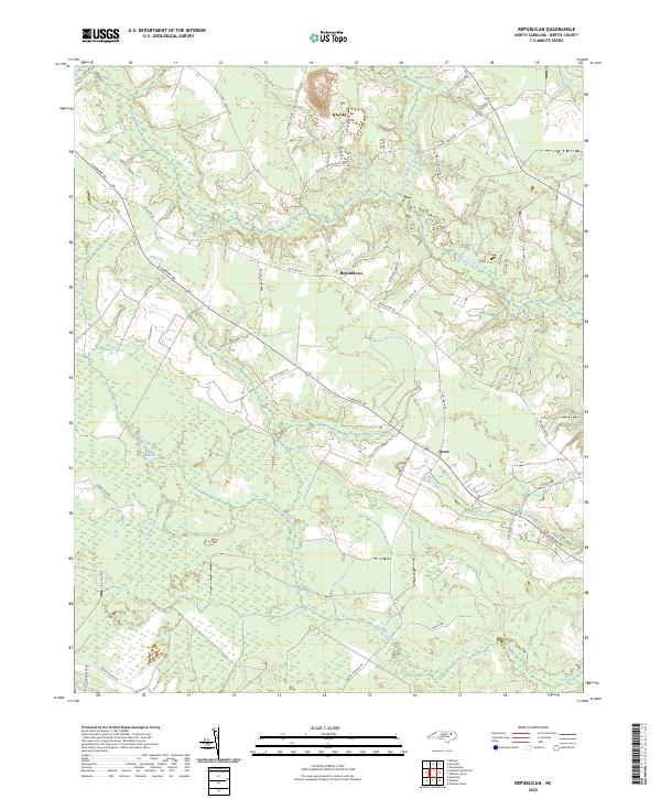 Republican, NC — USGS 7.5-minute topo (2022)