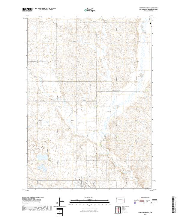 Hartford North, SD — USGS 7.5-minute topo (2021)