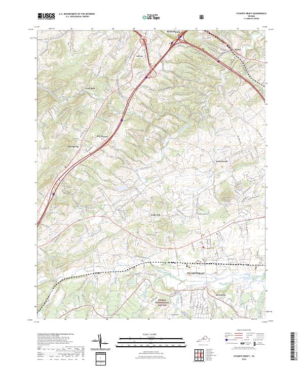 Stuarts Draft, VA — USGS 7.5-minute topo (2022)