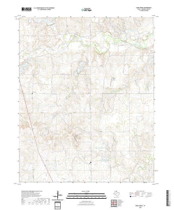 Dads Creek, TX — USGS 7.5-minute topo (2022)
