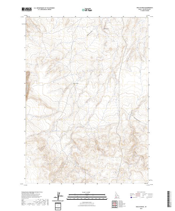 Hole In Rock, ID — USGS 7.5-minute topo (2023)