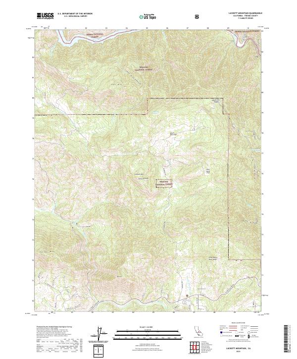 Luckett Mountain, CA — USGS 7.5-minute topo (2021)