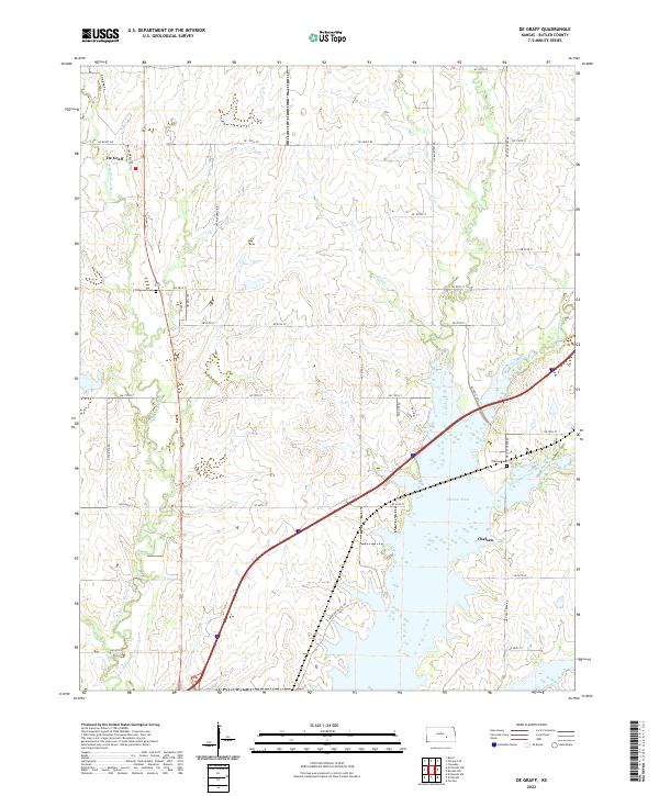 De Graff, KS — USGS 7.5-minute topo (2022)