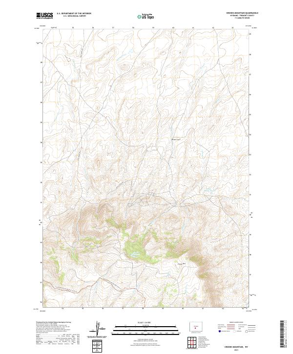 Crooks Mountain, WY — USGS 7.5-minute topo (2021)