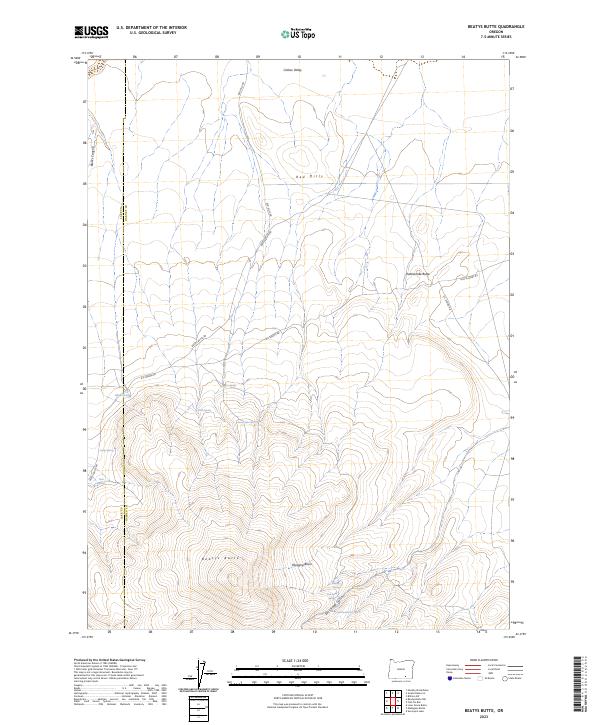 Beatys Butte, OR — USGS 7.5-minute topo (2023)