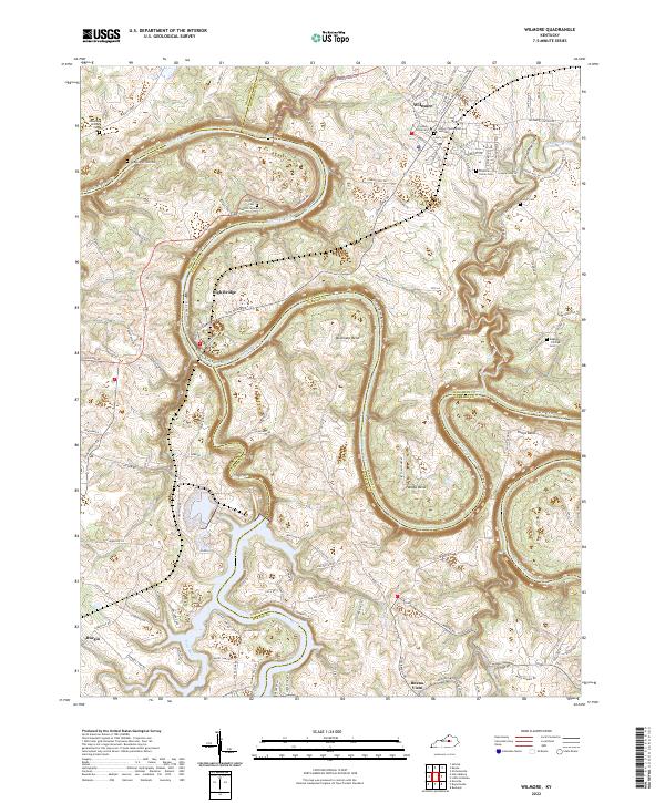 Wilmore, KY — USGS 7.5-minute topo (2022)