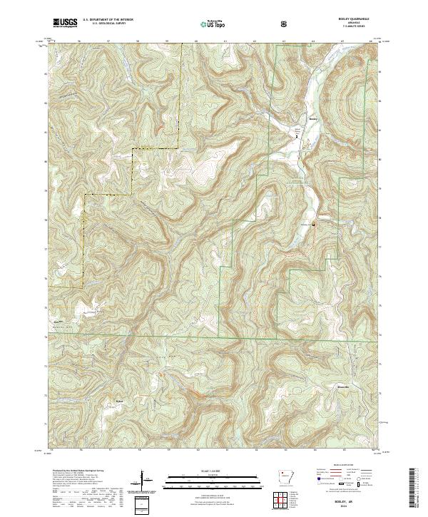 Boxley, AR — USGS 7.5-minute topo (2024)
