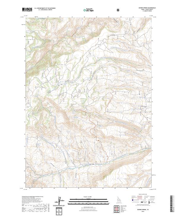 Severe Spring, ID — USGS 7.5-minute topo (2024)