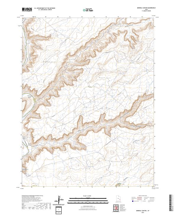 Mineral Canyon, UT — USGS 7.5-minute topo (2023)
