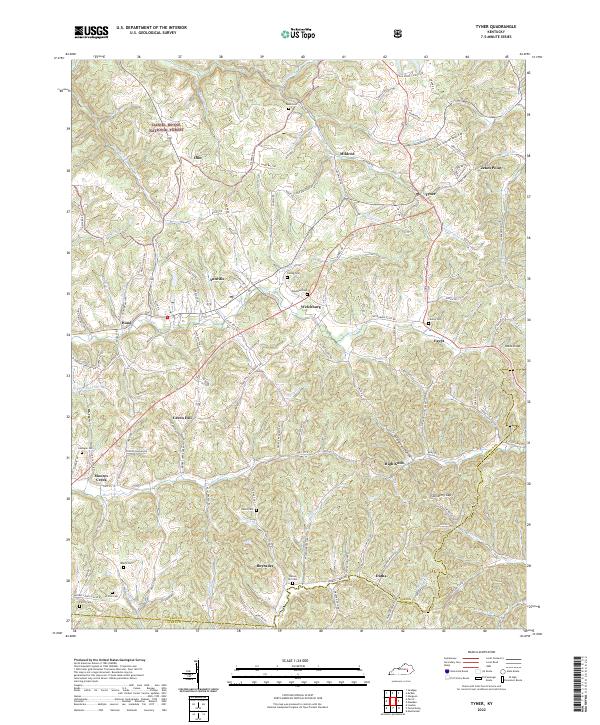 Tyner, KY — USGS 7.5-minute topo (2022)