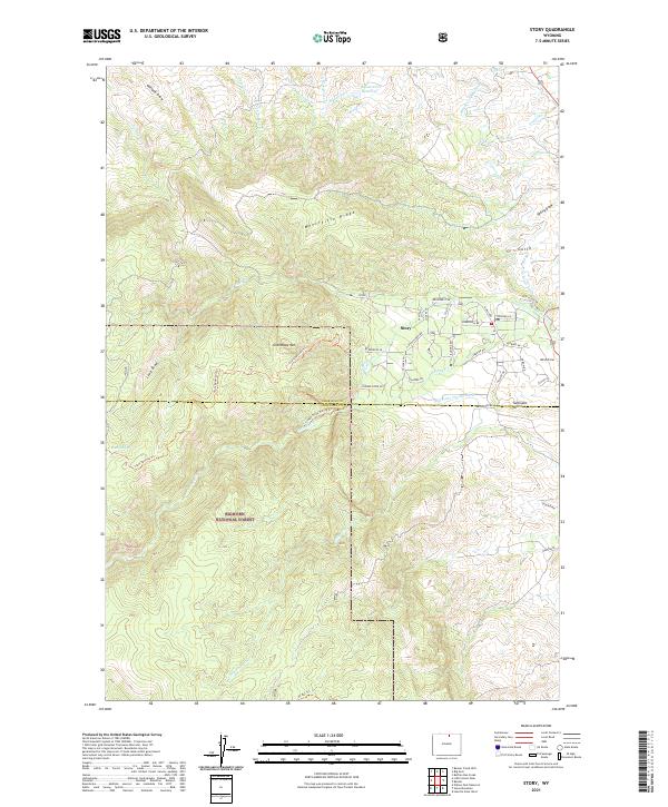 Story, WY — USGS 7.5-minute topo (2021)