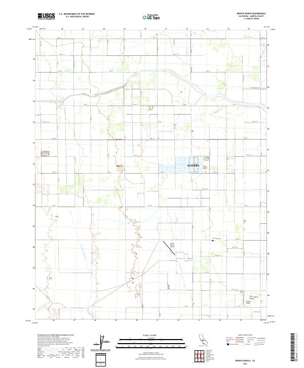 Bonita Ranch, CA — USGS 7.5-minute topo (2021)