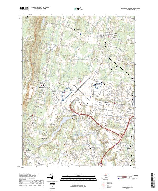 Windsor Locks, CT — USGS 7.5-minute topo (2024)