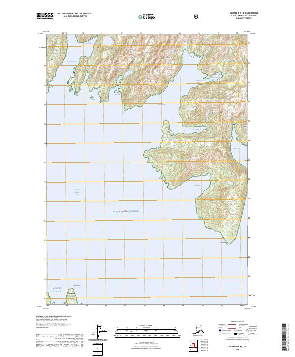 Seward A-3 NE, AK — USGS 7.5-minute topo (2023)