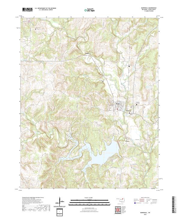 Barnsdall, OK — USGS 7.5-minute topo (2022)