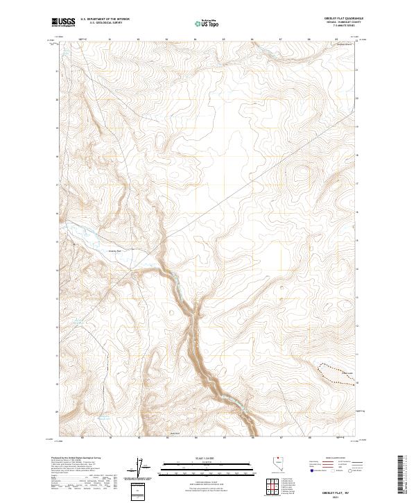 Greeley Flat, NV — USGS 7.5-minute topo (2021)
