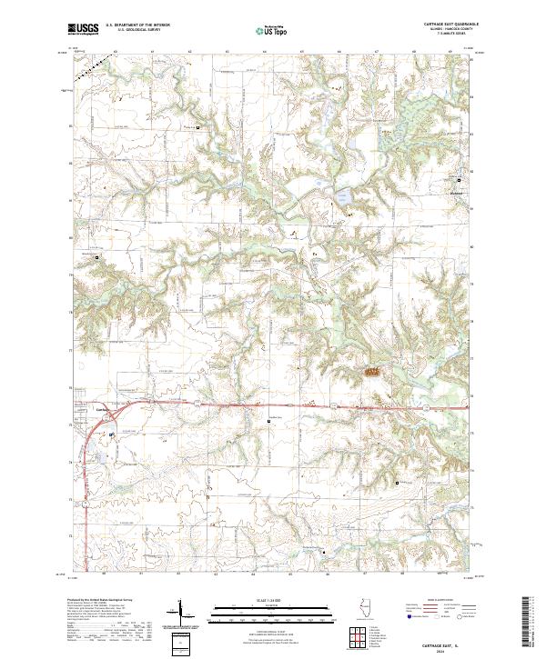 Carthage East, IL — USGS 7.5-minute topo (2024)