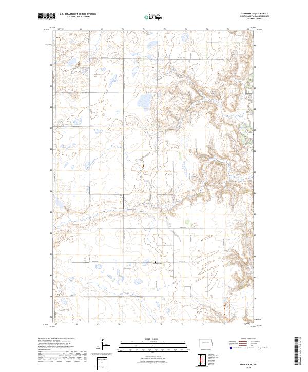 Sanborn SE, ND — USGS 7.5-minute topo (2024)