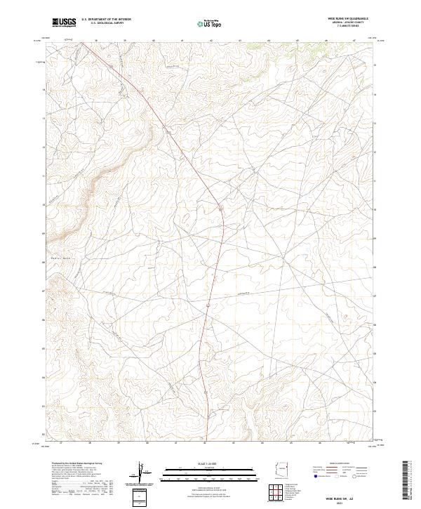 Wide Ruins SW, AZ — USGS 7.5-minute topo (2021)