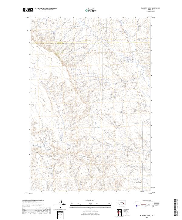 Ruskosky Ridge, MT — USGS 7.5-minute topo (2024)