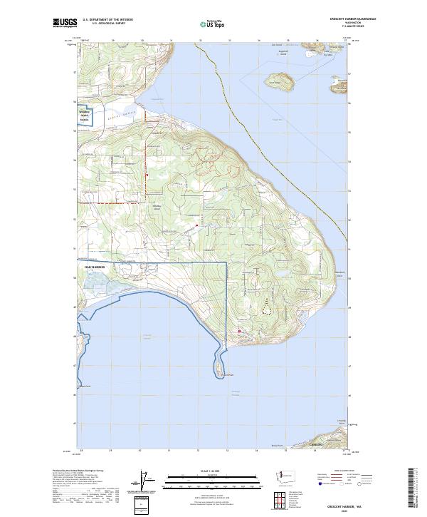 Crescent Harbor, WA — USGS 7.5-minute topo (2023)