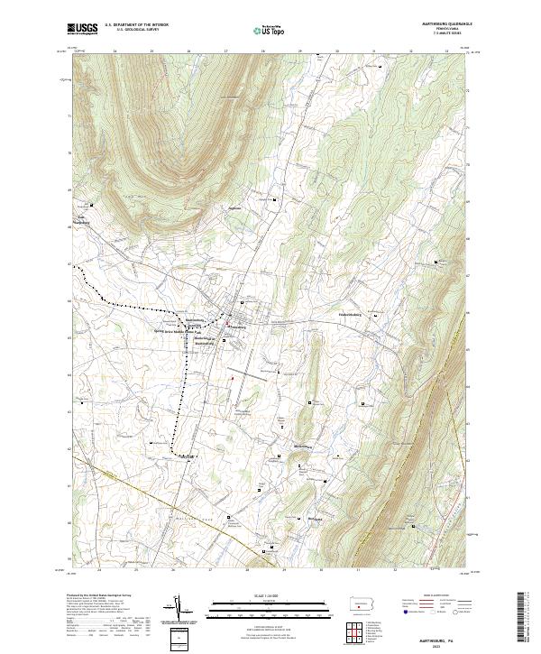 Martinsburg, PA — USGS 7.5-minute topo (2023)