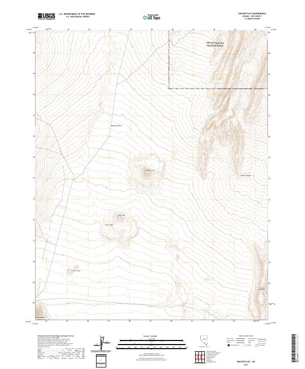 Crater Flat, NV — USGS 7.5-minute topo (2021)