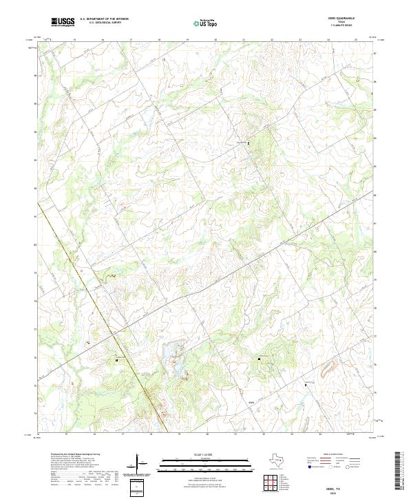 Odds, TX — USGS 7.5-minute topo (2022)