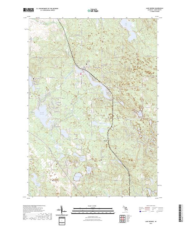 Lake George, MI — USGS 7.5-minute topo (2023)