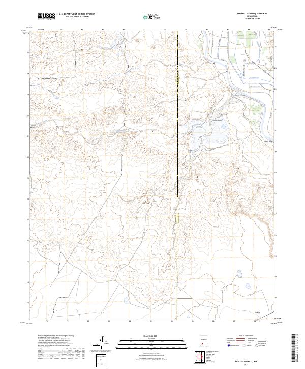 Arroyo Cuervo, NM — USGS 7.5-minute topo (2023)