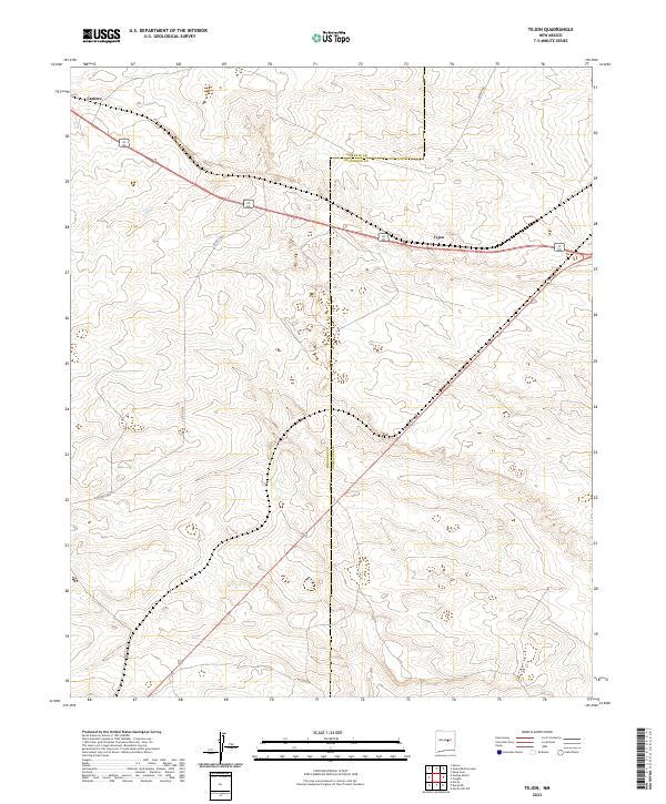Tejon, NM — USGS 7.5-minute topo (2023)