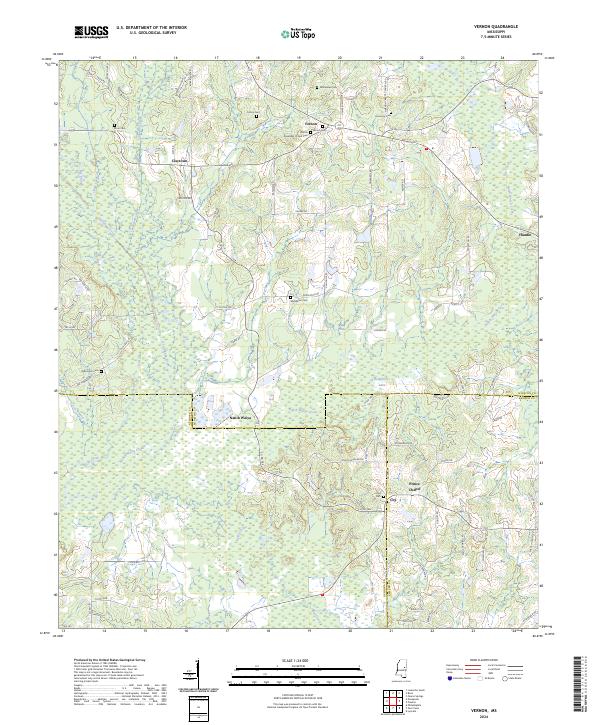 Vernon, MS — USGS 7.5-minute topo (2024)